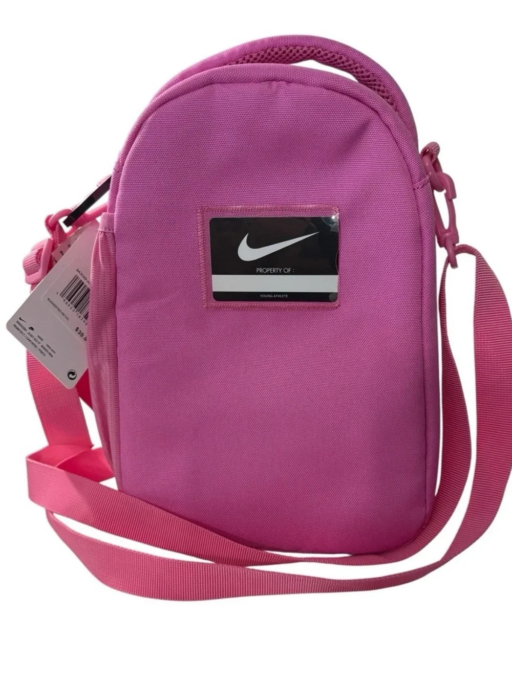 Nike Pink Insulated Lunch Bag with Fun Patches